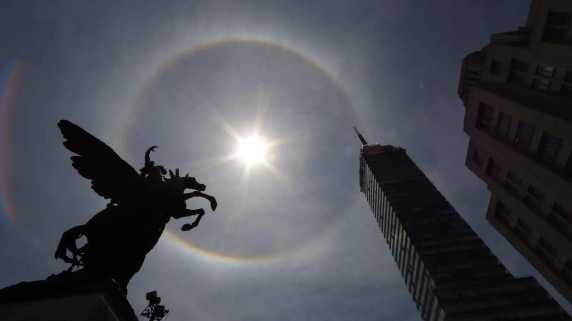 Halo solar en CDMX